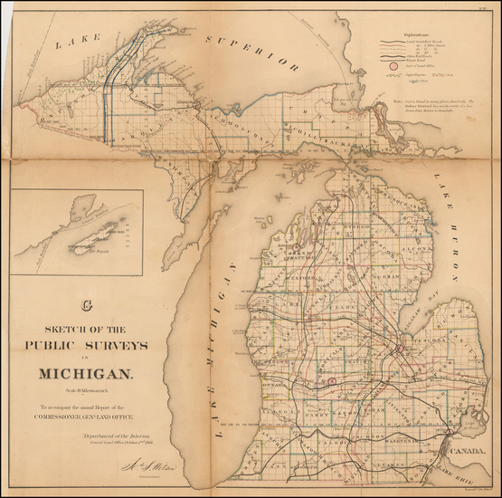 1-Midwest Map By General Land Office