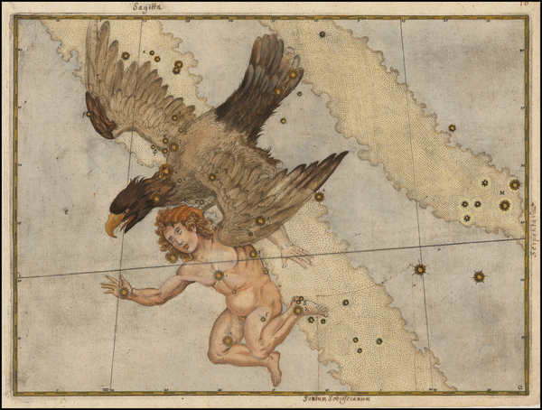 74-Celestial Maps Map By Johann Bayer