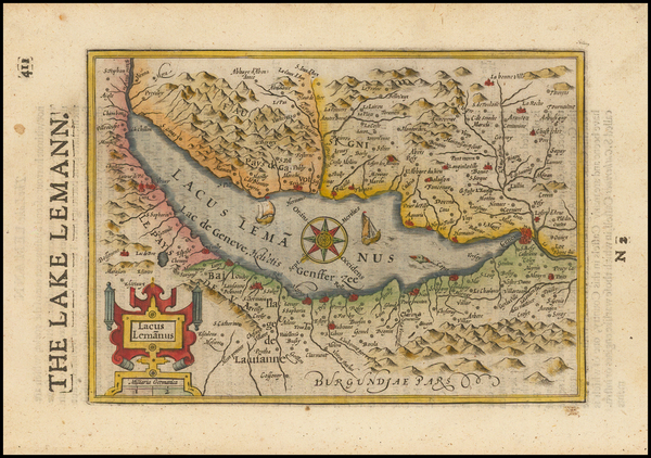 75-Switzerland Map By Jodocus Hondius