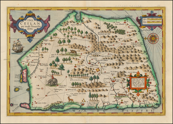 63-India and Other Islands Map By Jodocus Hondius -  Gerard Mercator