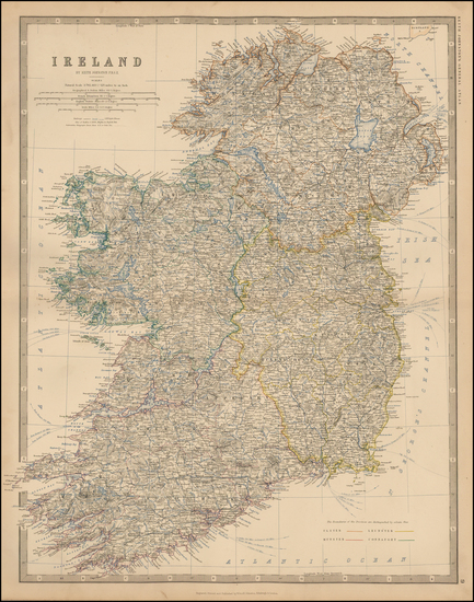 46-Ireland Map By Alexander Keith Johnston