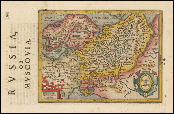 83-Russia, Baltic Countries, Balkans and Russia in Asia Map By Jodocus Hondius