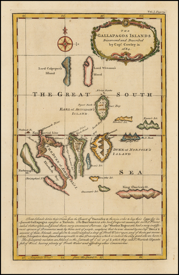 10-South America and Pacific Map By Emanuel Bowen