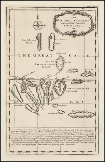 61-Chile and Peru & Ecuador Map By Emanuel Bowen