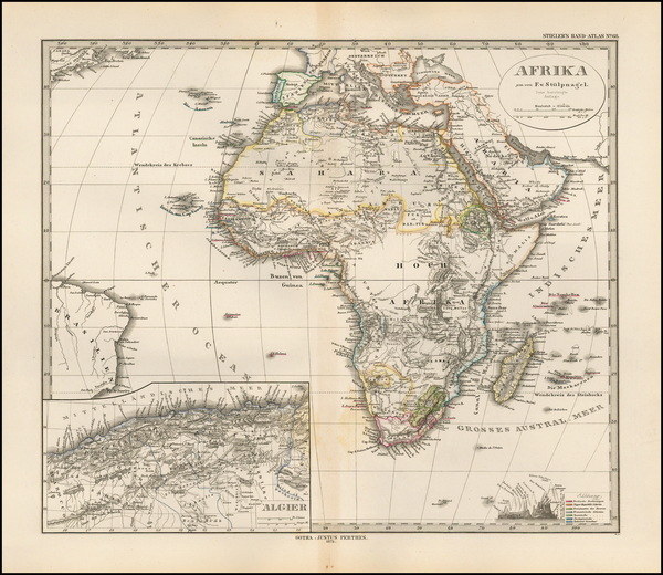 58-Africa and Africa Map By Adolf Stieler