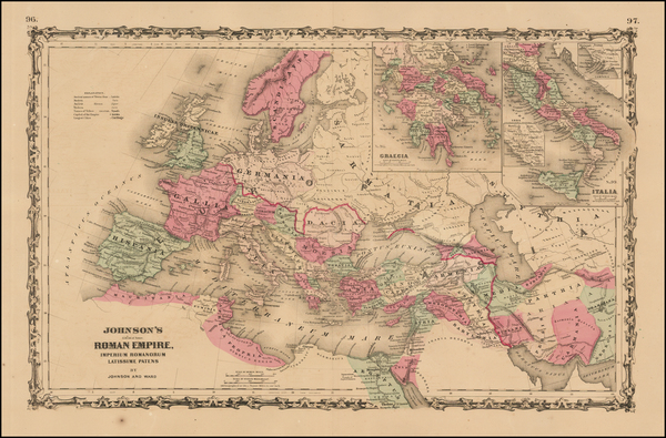 69-Europe, Balkans and Mediterranean Map By Benjamin P Ward  &  Alvin Jewett Johnson