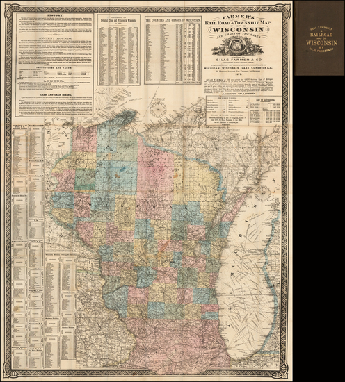 66-Midwest Map By Silas Farmer & Co.