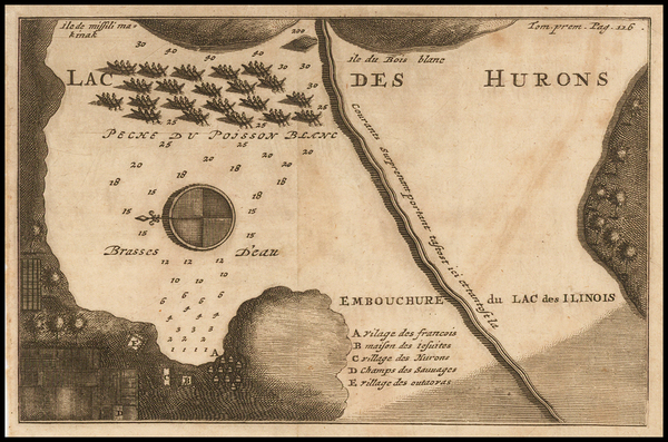 27-Midwest and Canada Map By Baron de Lahontan