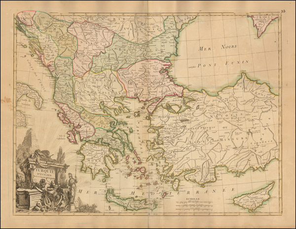 94-Turkey, Turkey & Asia Minor and Greece Map By Jean Janvier / Jean Lattré