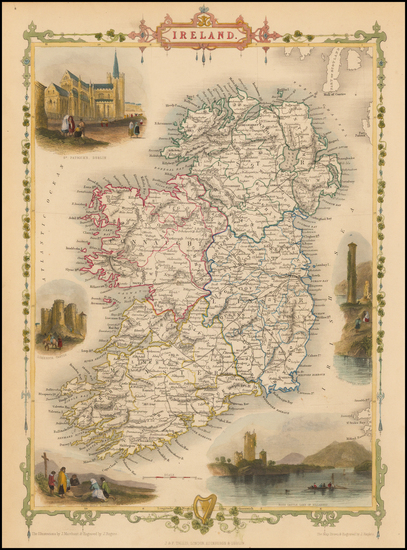 1-Ireland Map By John Tallis