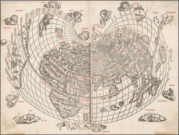 26-World and World Map By Bernardus Sylvanus