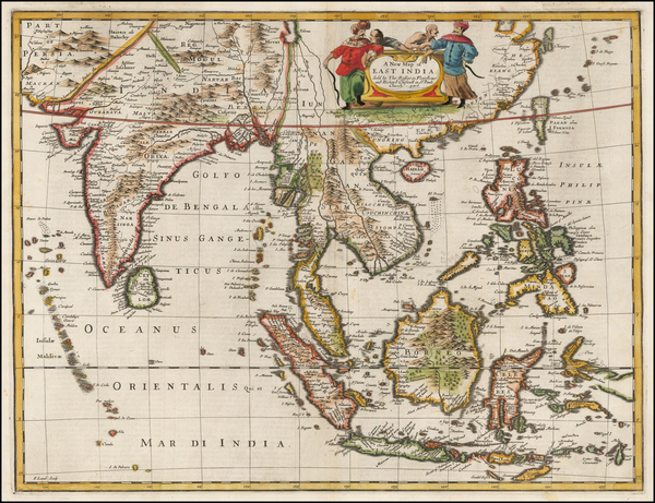 24-China, India, Southeast Asia, Philippines and Other Islands Map By John Speed