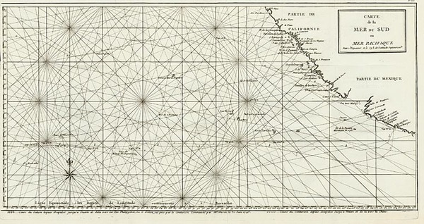 5-World, Mexico, Baja California, Pacific and California Map By De Pretot