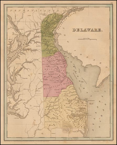 7-Mid-Atlantic and Delaware Map By Thomas Gamaliel Bradford