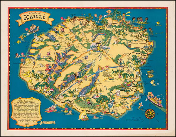 84-Hawaii and Hawaii Map By Ruth Taylor White