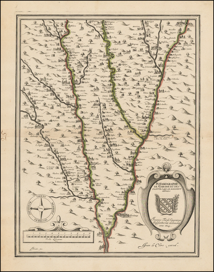 89-France Map By Jean Le Clerc