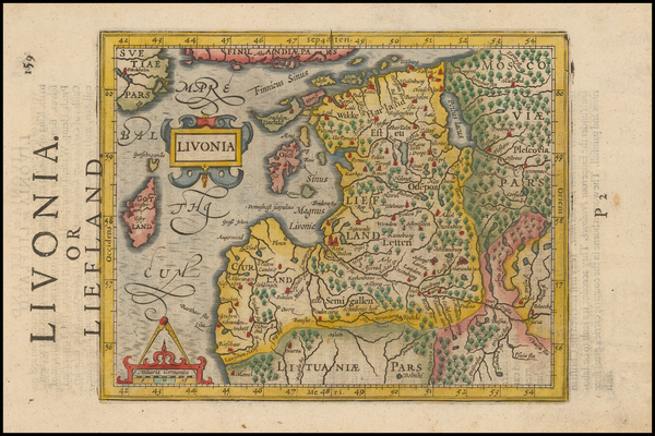 12-Russia and Baltic Countries Map By Jodocus Hondius