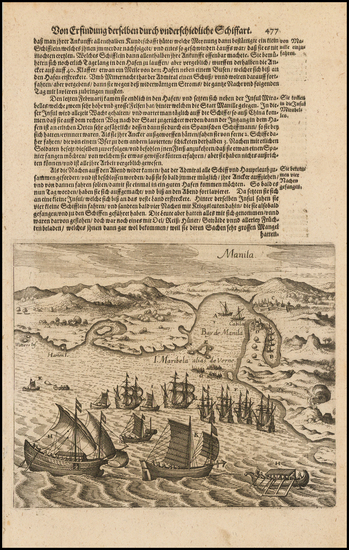 53-Philippines Map By Theodor De Bry / Matthaeus Merian