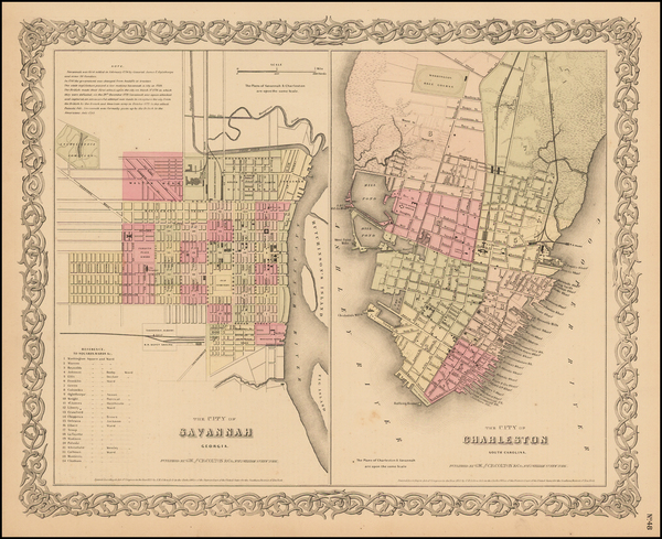 14-Georgia and South Carolina Map By Joseph Hutchins Colton