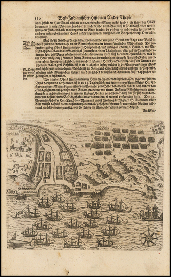 18-Florida Map By Theodor De Bry / Matthaeus Merian