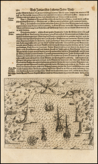 1-Brazil Map By Theodor De Bry / Matthaeus Merian