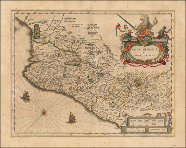 21-Mexico Map By Willem Janszoon Blaeu