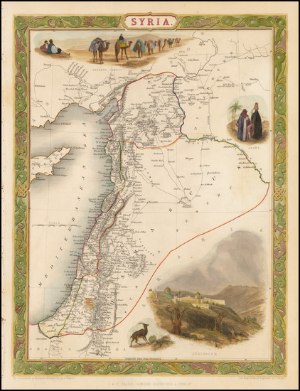 25-Middle East and Holy Land Map By John Tallis