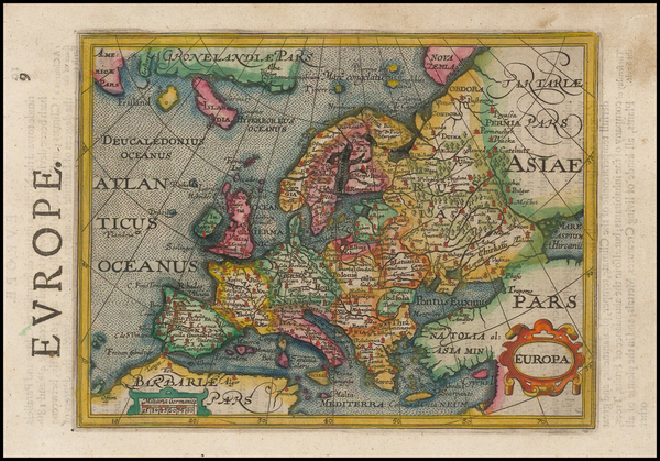 94-Europe and Europe Map By Jodocus Hondius