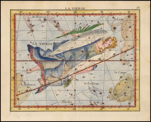 7-Celestial Maps Map By John Flamsteed / Jean Nicolas Fortin
