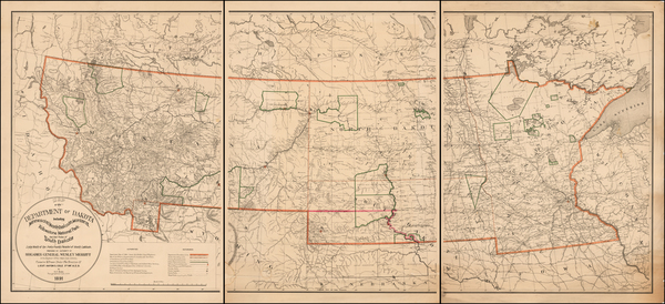 62-Midwest, Plains and Rocky Mountains Map By U.S. Army Corps of Topographical Engineer