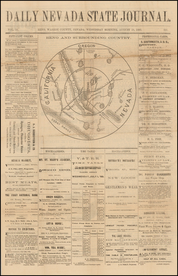 66-Nevada and Other California Cities Map By Daily Nevada State Journal