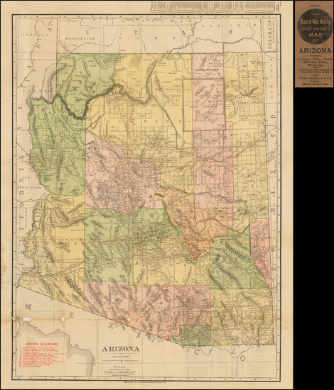 59-Southwest and Arizona Map By Rand McNally & Company