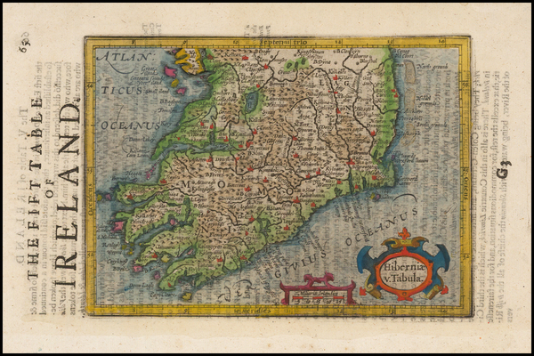29-Ireland Map By Jodocus Hondius