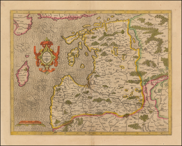 40-Baltic Countries Map By Henricus Hondius /  Gerard Mercator