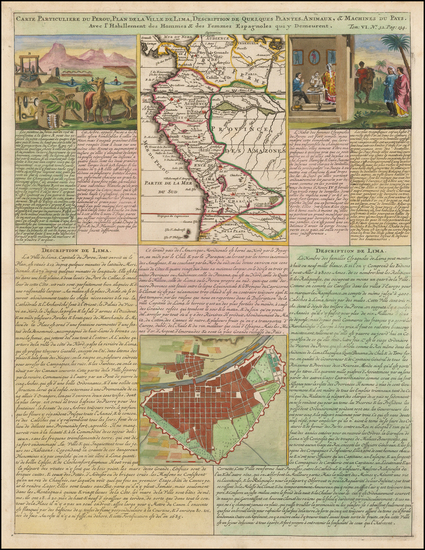 91-South America and Peru & Ecuador Map By Henri Chatelain