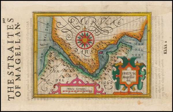 14-Argentina and Chile Map By Jodocus Hondius -  Gerard Mercator