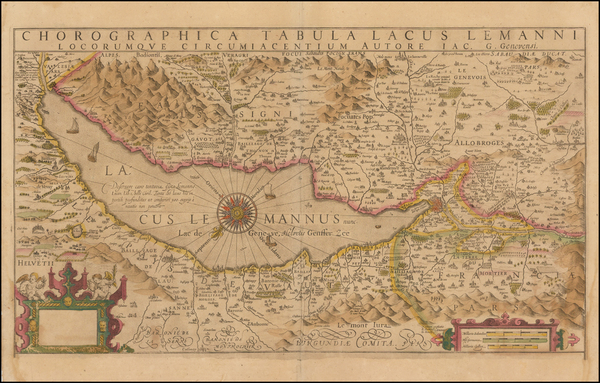 31-Switzerland Map By Jodocus Hondius