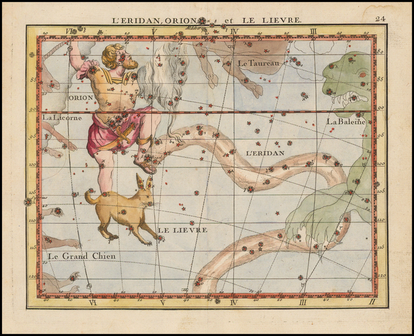 80-Celestial Maps Map By John Flamsteed / Jean Nicolas Fortin