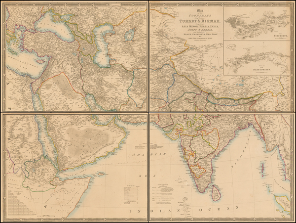 66-India, Central Asia & Caucasus, Middle East and Turkey & Asia Minor Map By James Wyld
