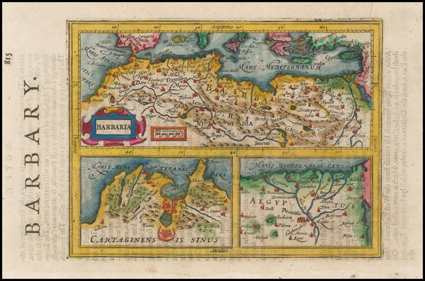 87-North Africa Map By Jodocus Hondius -  Gerard Mercator