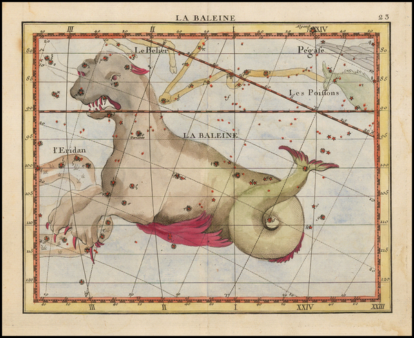 75-Celestial Maps Map By John Flamsteed / Jean Nicolas Fortin