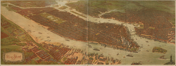 92-New York City Map By Josef Ferdinand Klemm