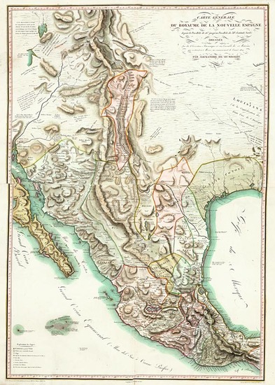 99-Texas, Southwest, Rocky Mountains and Mexico Map By Alexander Von Humboldt