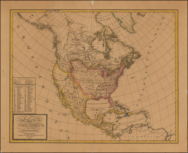 50-United States and North America Map By E. Winckelmann