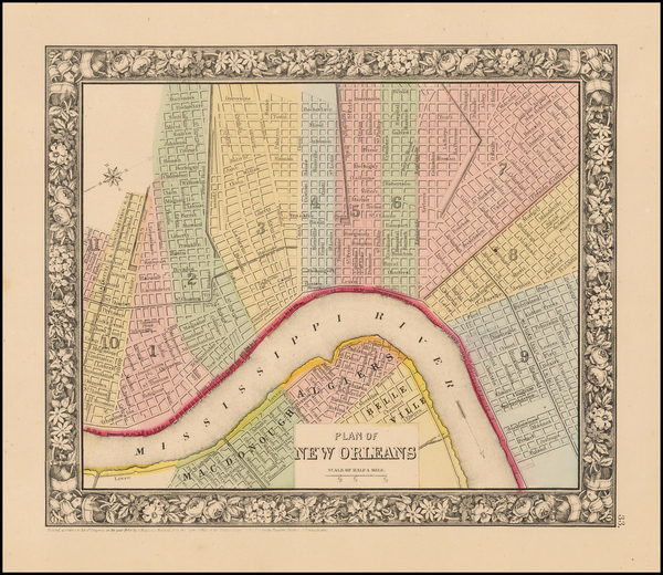 3-South Map By Samuel Augustus Mitchell Jr.