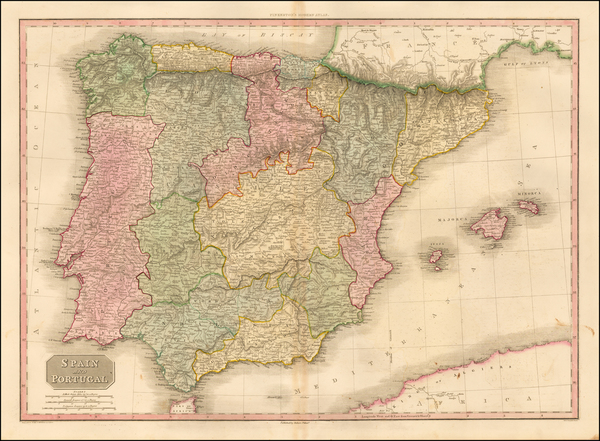 88-Spain and Portugal Map By John Pinkerton