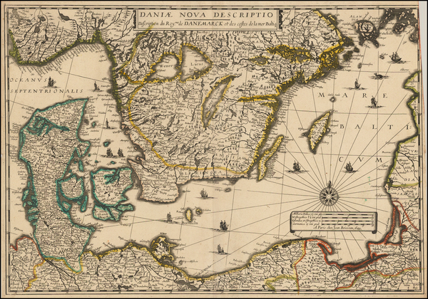 22-Poland, Baltic Countries, Scandinavia, Denmark and Norddeutschland Map By Jean Boisseau