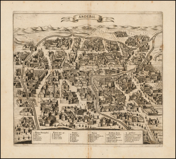 16-Central Asia & Caucasus, Middle East and Persia & Iraq Map By Matthaeus Merian