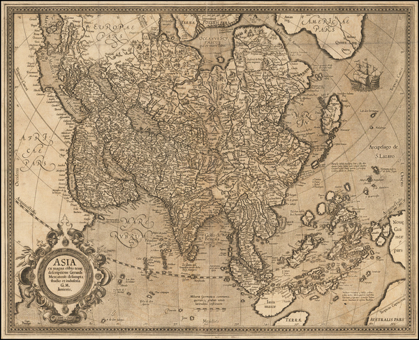 5-Asia and Asia Map By Gerhard Mercator