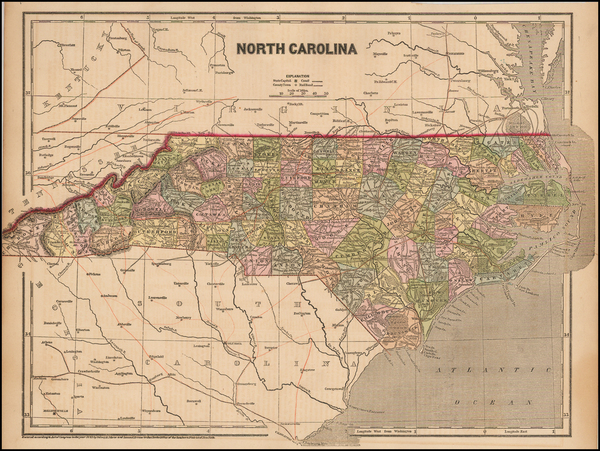 100-Southeast and North Carolina Map By Charles Morse